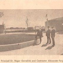 West Bloomfield High School Courtyard with President Principal Contractor