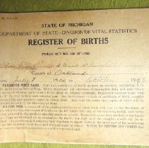 Birth Register 1920-1922