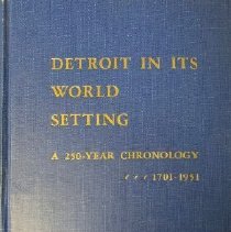 Detroit In Its World Setting
