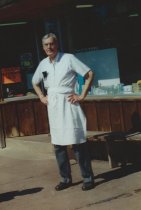 Photo of Harold Ehlers in front of Ehlers Store