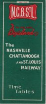 NC&StL Timetable, May 01, 1949