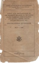 US railroad administration July 1 1918