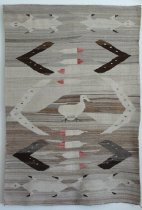 Pictorial Textile with Duck and Horned Toad Lizard