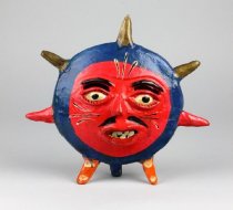 Sun Face Sculpture with Toothy Grin