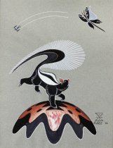 Skunk Woman and Butterfly