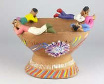 Fruit Bowl with Male Figures