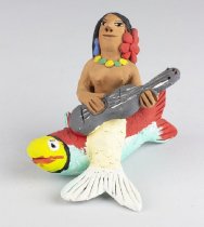 Mermaid on Fish with Guitar