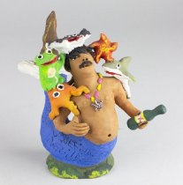 Merman with Sea Creatures