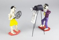 Skeleton Photographing Female Skeleton with Turkey