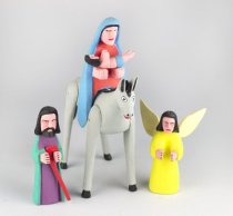 Holy Family on Horse with Angel