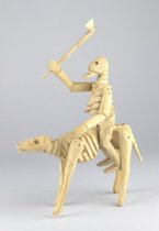 Skeleton with Ax on Skeleton Horse