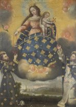 The Virgin of the Rosary with Saints Dominic and Francis