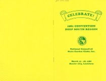 1981 Deep South Region Convention Program  (Front & Back page)