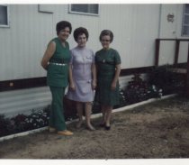 Garden Club Members standing at the Tourist Bureau