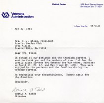 Letter to Mrs. R.J. Steed