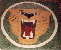 Symbol of the Bearkat located in the main entrance of Bossier High School