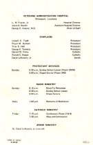 VA Hospital Chapel Service Program 1980