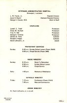 VA Chapel Program 1978