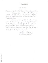 Yvonne G. Rickey letter