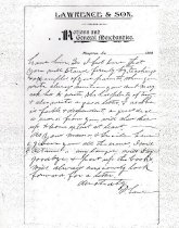 Correspondence between Dr. Paul Lawrence and T.H. Lawrence