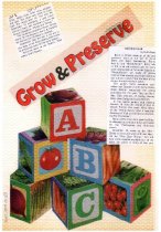 A "Garden Club" article entitled "Grow & Preserve" written by Ruth Waits