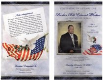 Funeral Program for Bill Edward Winston Pg 1