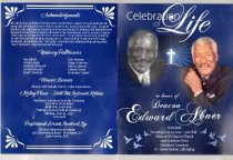 Funeral Program for Edward Presley Abner  page 1