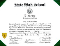 Jerry O'Dell Diploma