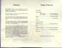 Mary Robinson Tate Funeral Progrm page 2