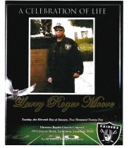 Larry Roger Moore Fumeral Program page1