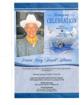 Perry Williams Funeral Program page 1