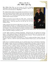 Wilbur Tyler Clay Funeral Program page 3