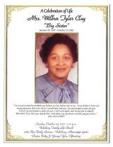 Wilbur Tyler Clay Funeral Program page 1