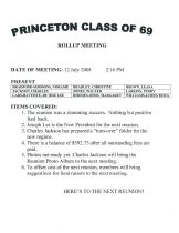 PHS Class of 1969 meeting minutes for 12 JUL 2008.