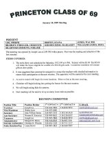 PHS Class of 1969 meeting minutes for 10 JAN 2009