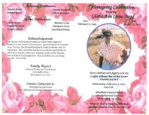 Gloria Ann Crow Boyd Funeral Program pg 1