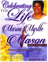 Marva Myrtle Mason Funeral Program     pg     1