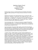 Bethlehem Baptist Church History    pg  1