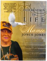Funeral Program for Mamie Joyce Jones - Front Page
