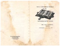 Bethlehem Baptist Church's 112th Anniversary Program -   Outside Page