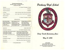 Parkway High School 2016 Graduation Program - Outside Page
