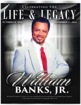 William Banks, Jr's Funeral Program - Front Page