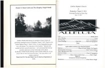Pages from Galilee Baptist Church's Entrance Service Booklet