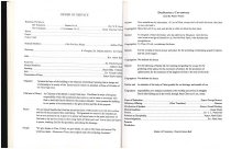 Pages from Galilee Baptist Church's Entrance Service Booklet