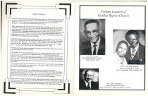 Pages from Galilee Baptist Church's Entrance Service Booklet