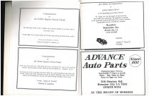 Pages from Galilee Baptist Church's Entrance Service Booklet