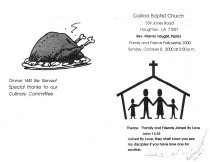 Galilee Baptist Church's Family and Friends Fellowship for 2000  page 1