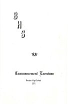 1971 Bossier HS Commencement Program