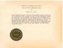 Citation from the USAF to Charles R. Willis for Meritorious Service