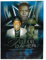 Freddie Baker's Funeral Program - Front Page